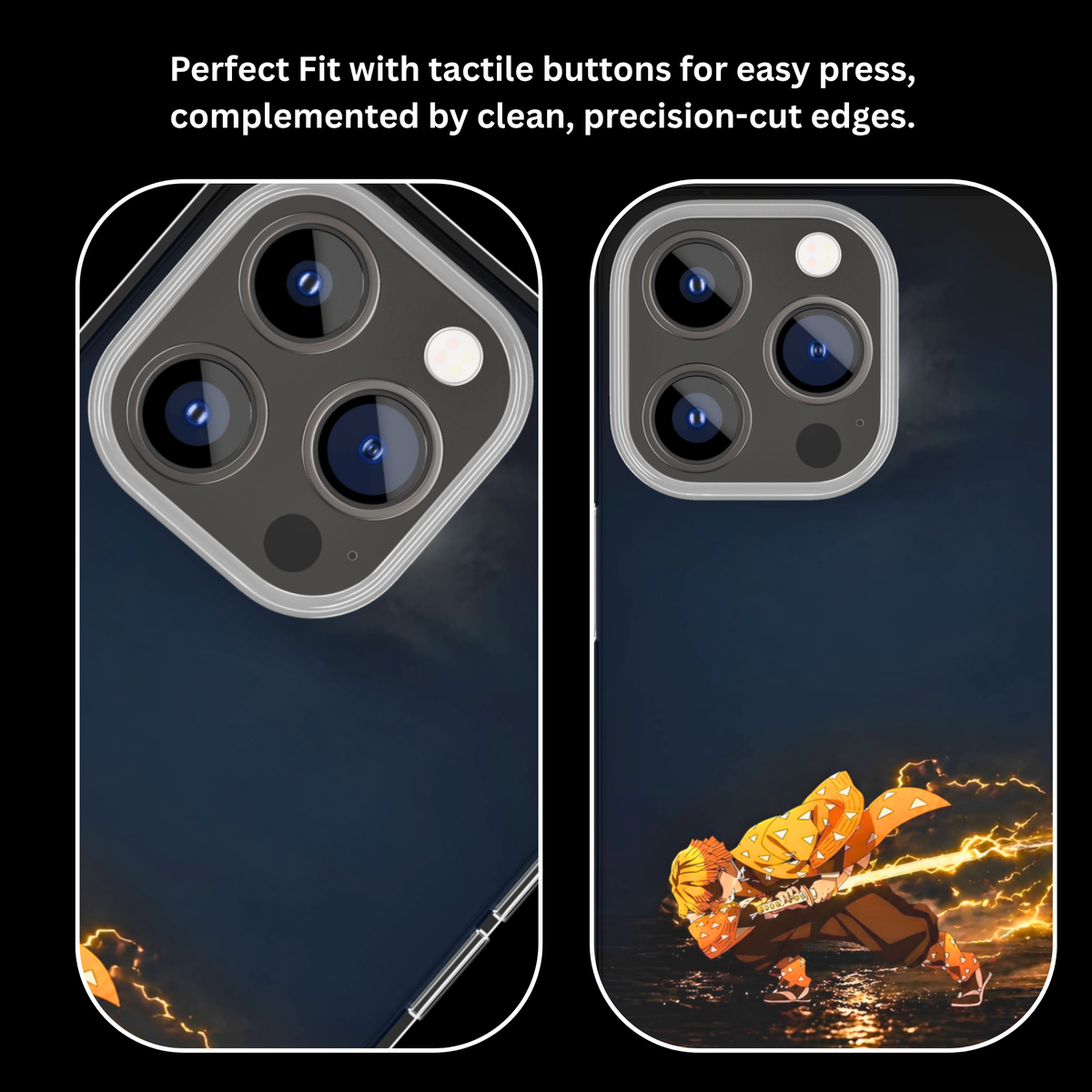 Demon Slayer Zenitsu Theme Glass Phone Covr