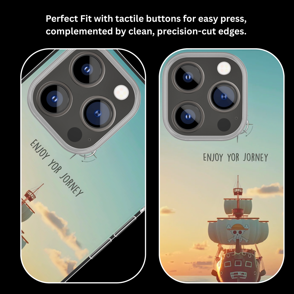 One Piece Pirate Ship Theme Glass Phone Covr