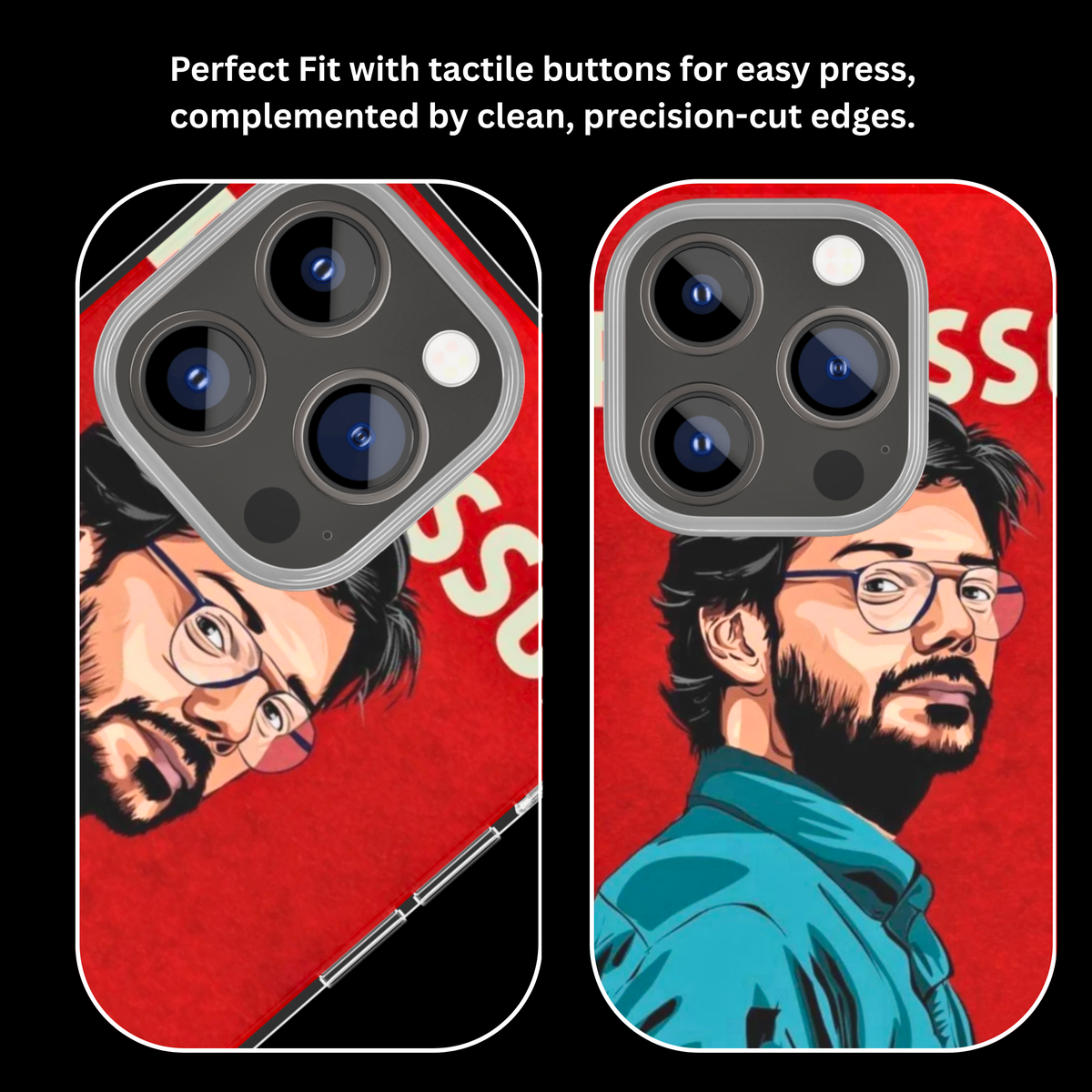 Money Heist Professor Portrait Premium Glass Phone Covr