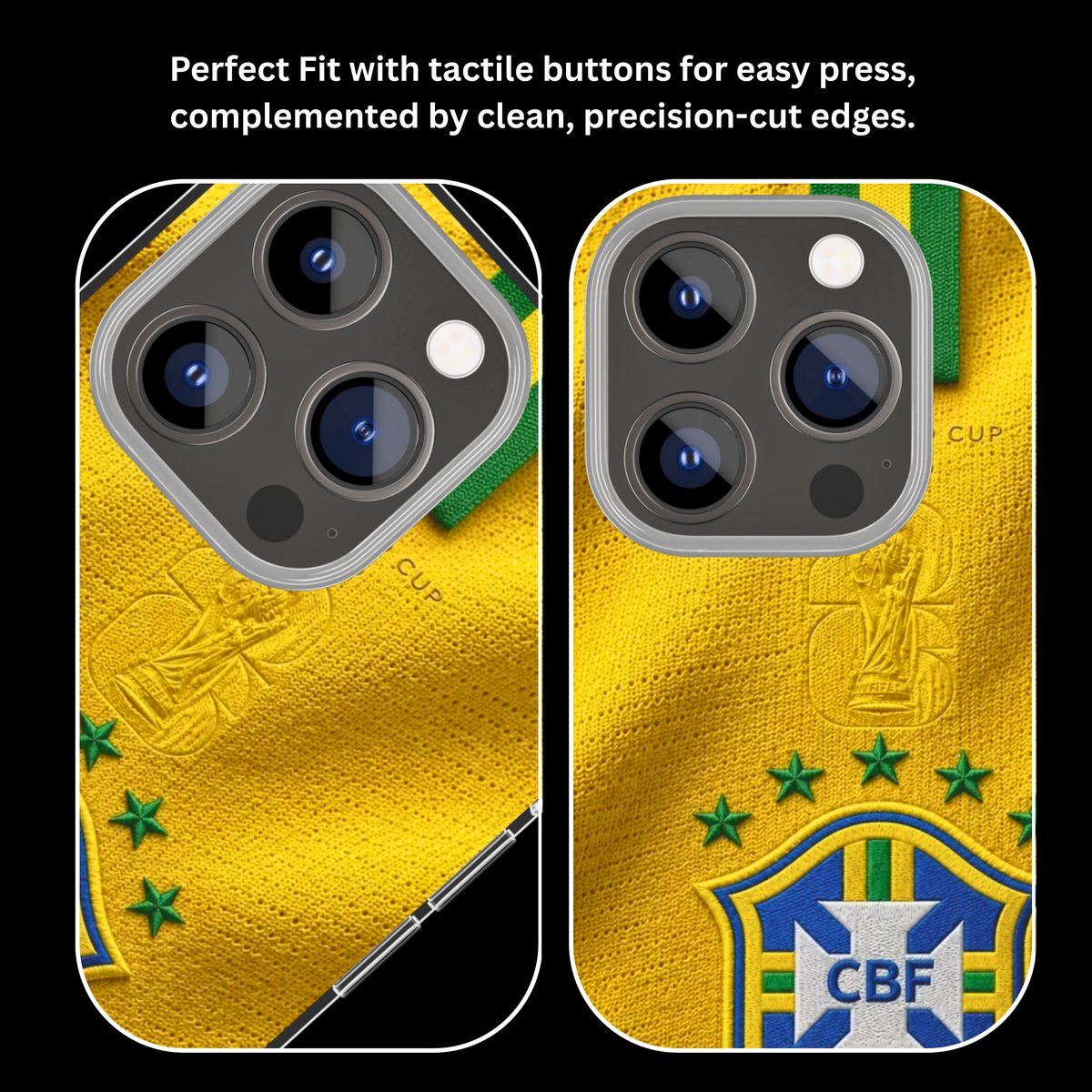 Brazil Football National Team Yellow Jersey Heritage Premium Glass Covr