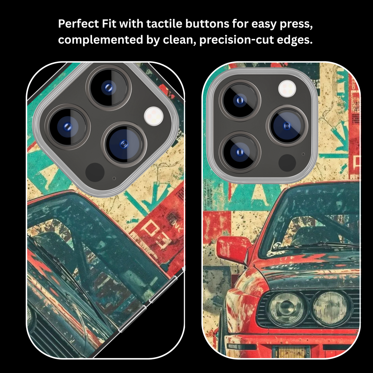 Vintage Racing Car Aesthetic Glass Phone Covr