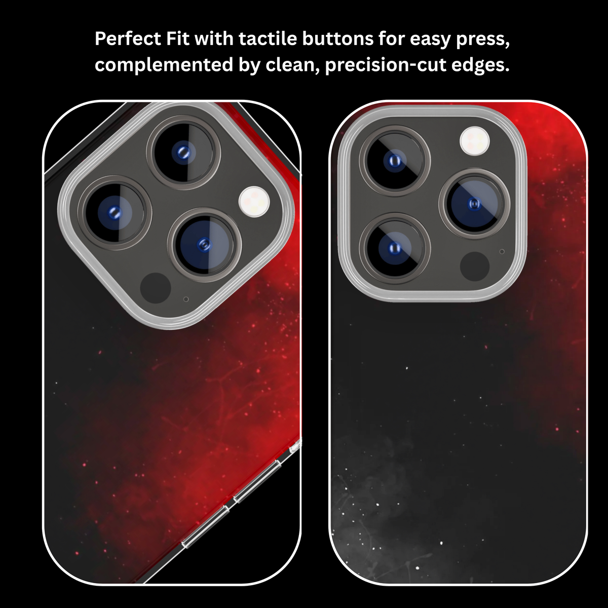 Red & Black Cosmic Smoke Premium Glass Phone Covr