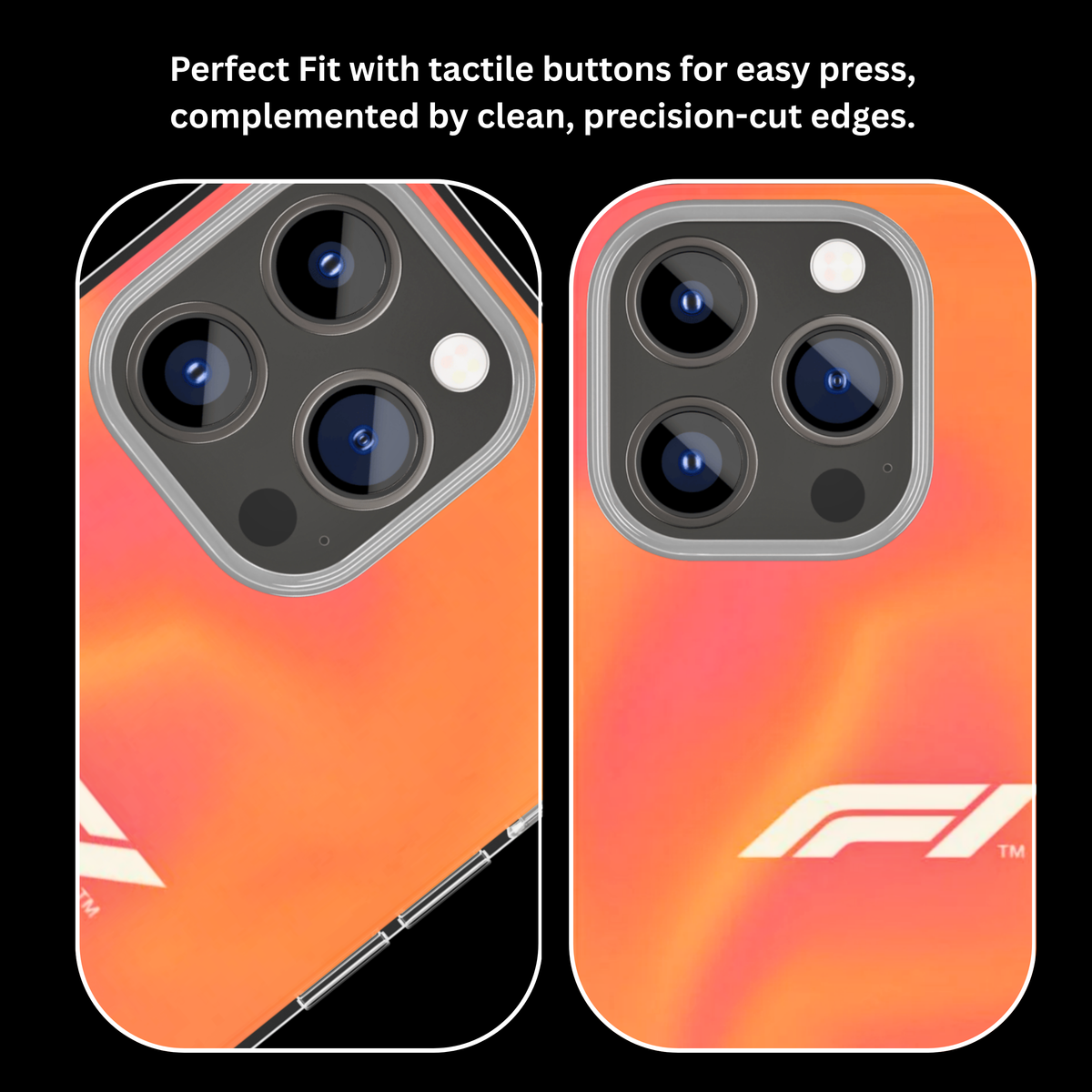 F1 Orange & Red Gradient Racing Motorsport Premium Glass Covr
