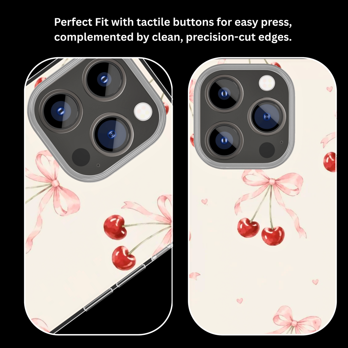 Cherry Bow Aesthetic Premium Glass Covr