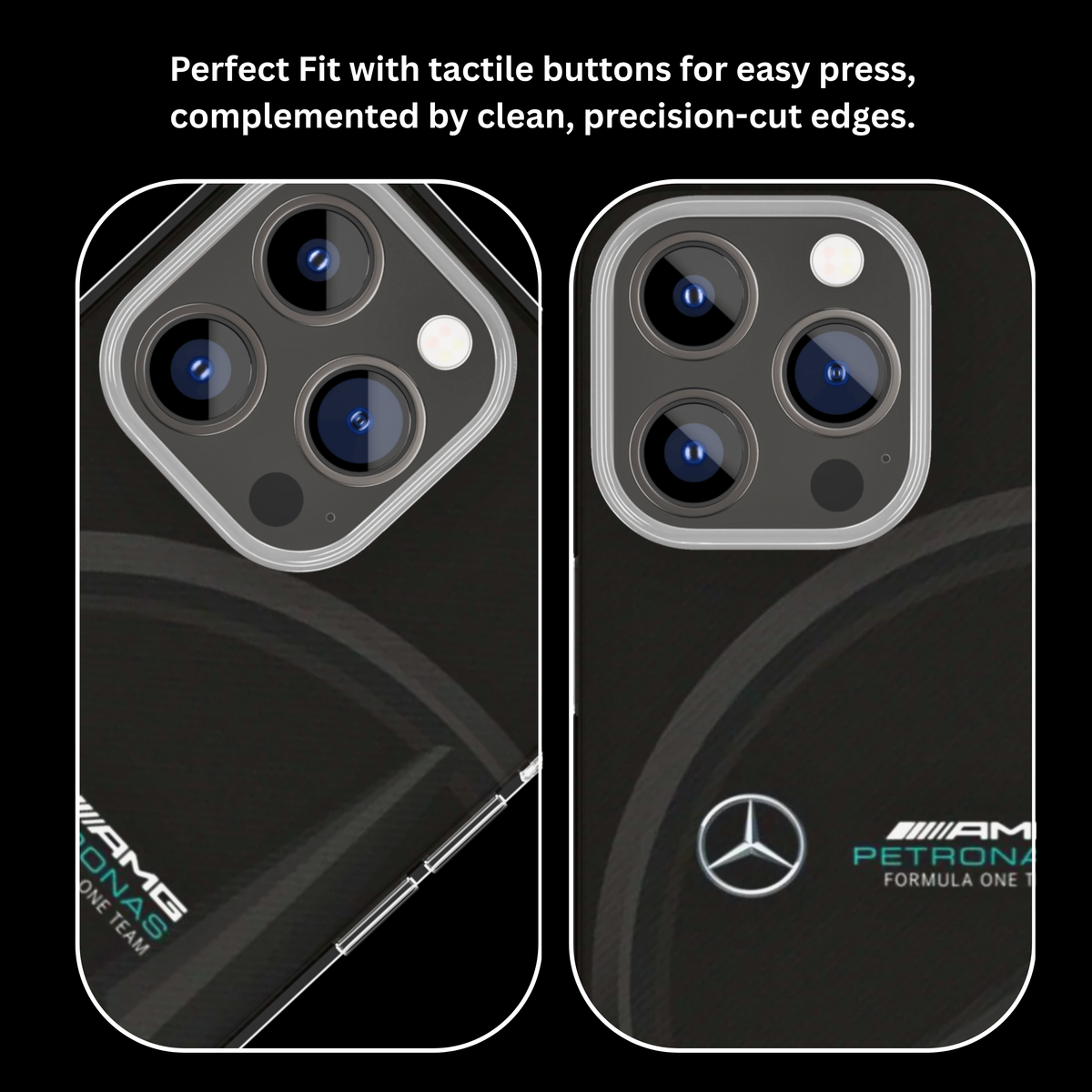 Mercedes AMG Petronas F1 Black Carbon Fiber Motorsport Racing Premium Glass Covr