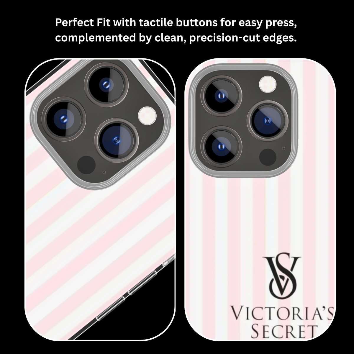 Victoria Secret Pink & White Striped VS Fashion Aesthetic Premium Glass Covr