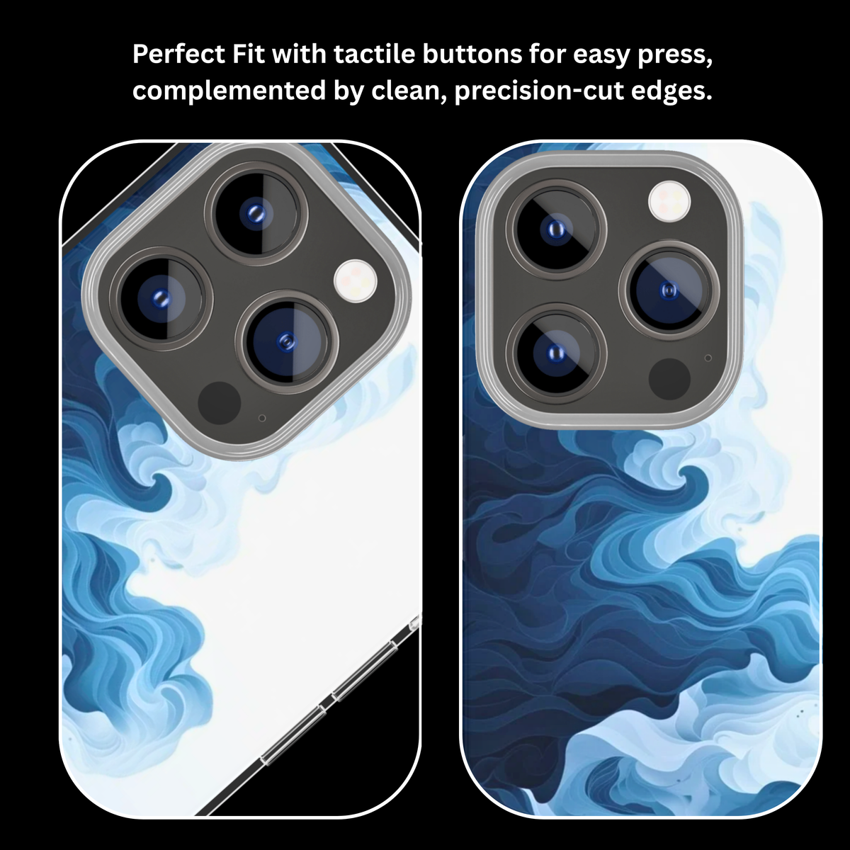 Blue Ocean Wave Abstract Premium Glass Phone Covr