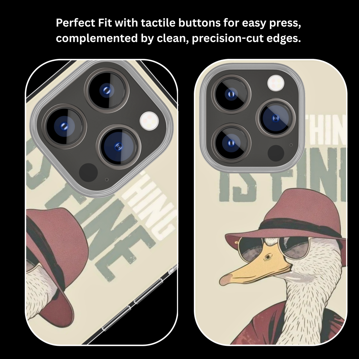 Vintage Duck Aesthetic Glass Phone Covr