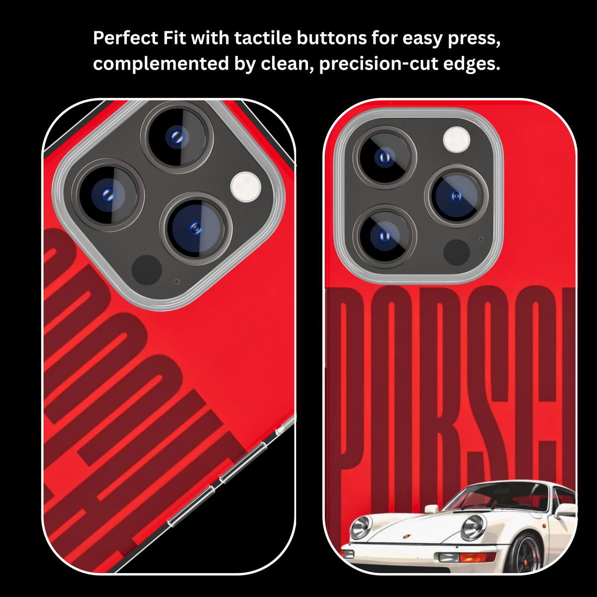 Red Porsche 911 Classic Sports Car Racing Aesthetic Premium Glass Covr