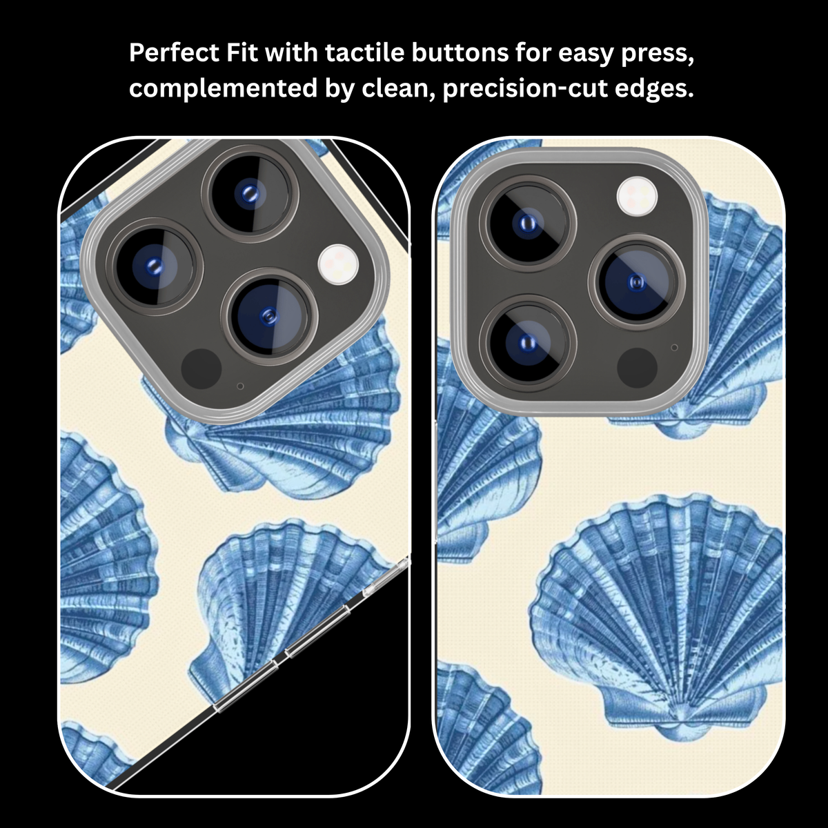Blue Seashell Coastal Aesthetic Beach Premium Glass Covr