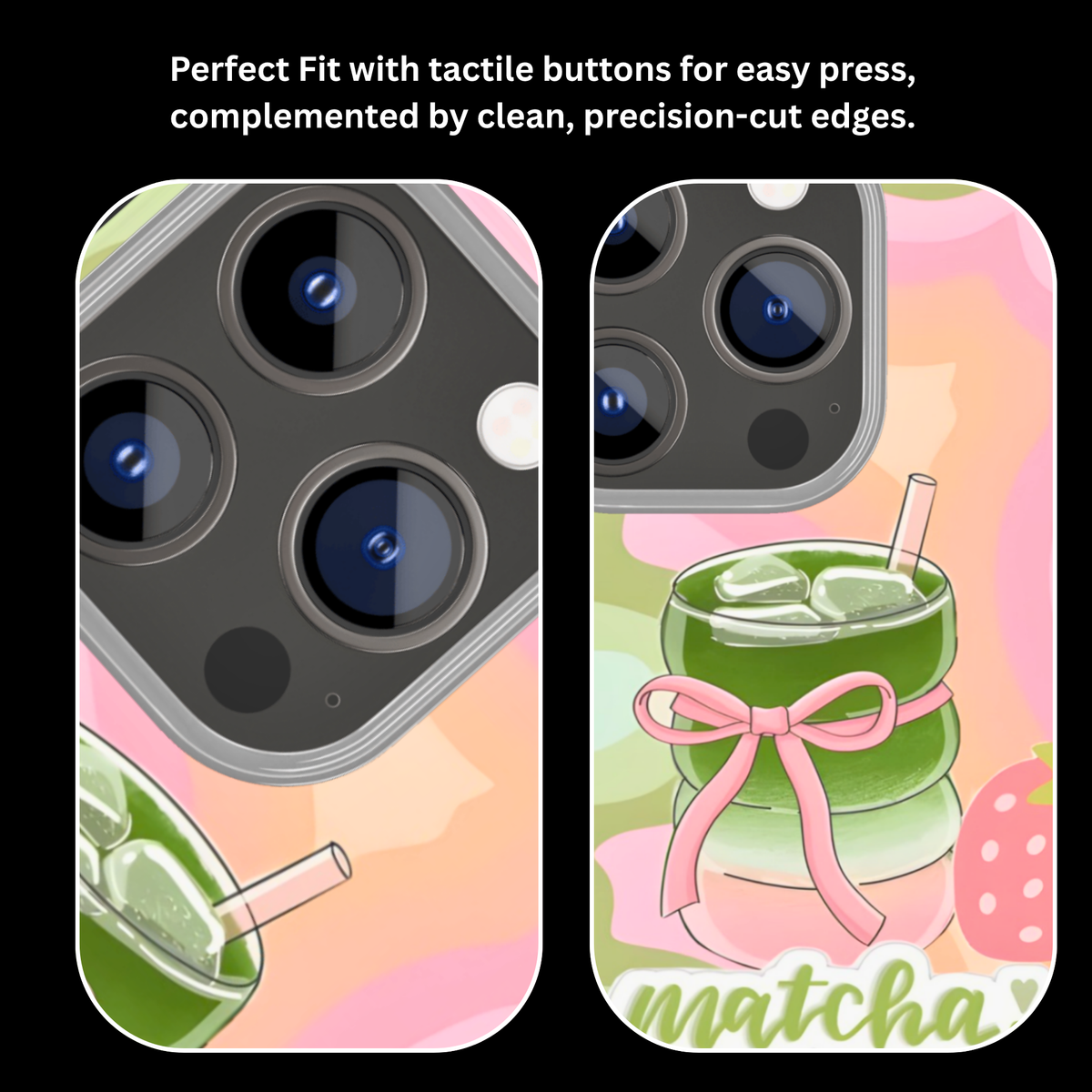 Matcha Bliss Aesthetic Glass Phone Covr