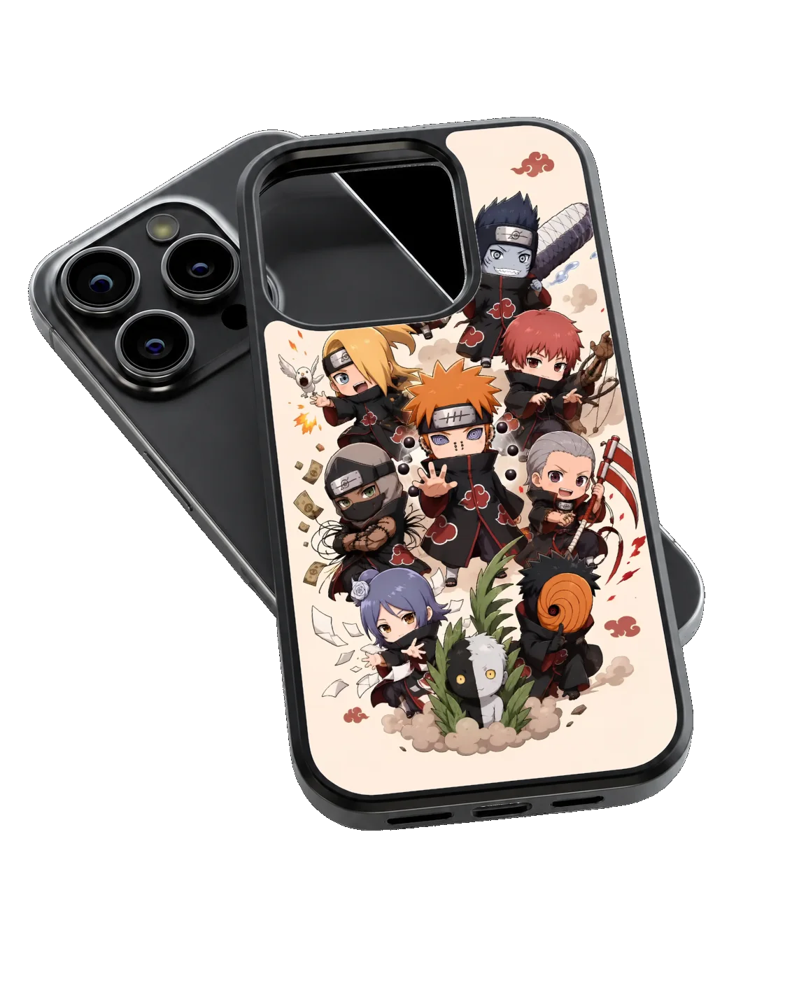 Akatsuki Squad Anime Glass Phone Covr
