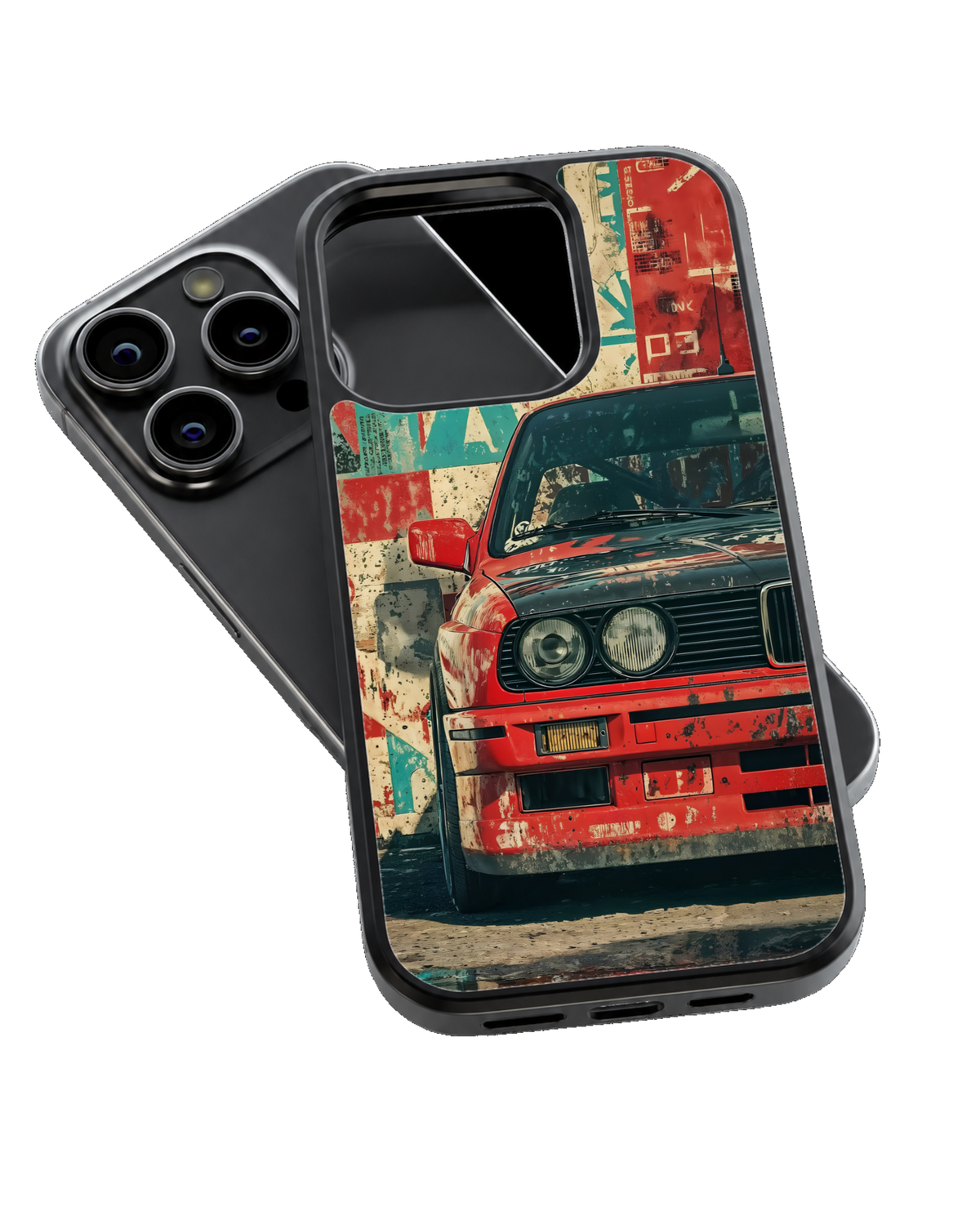 Vintage Racing Car Aesthetic Glass Phone Covr
