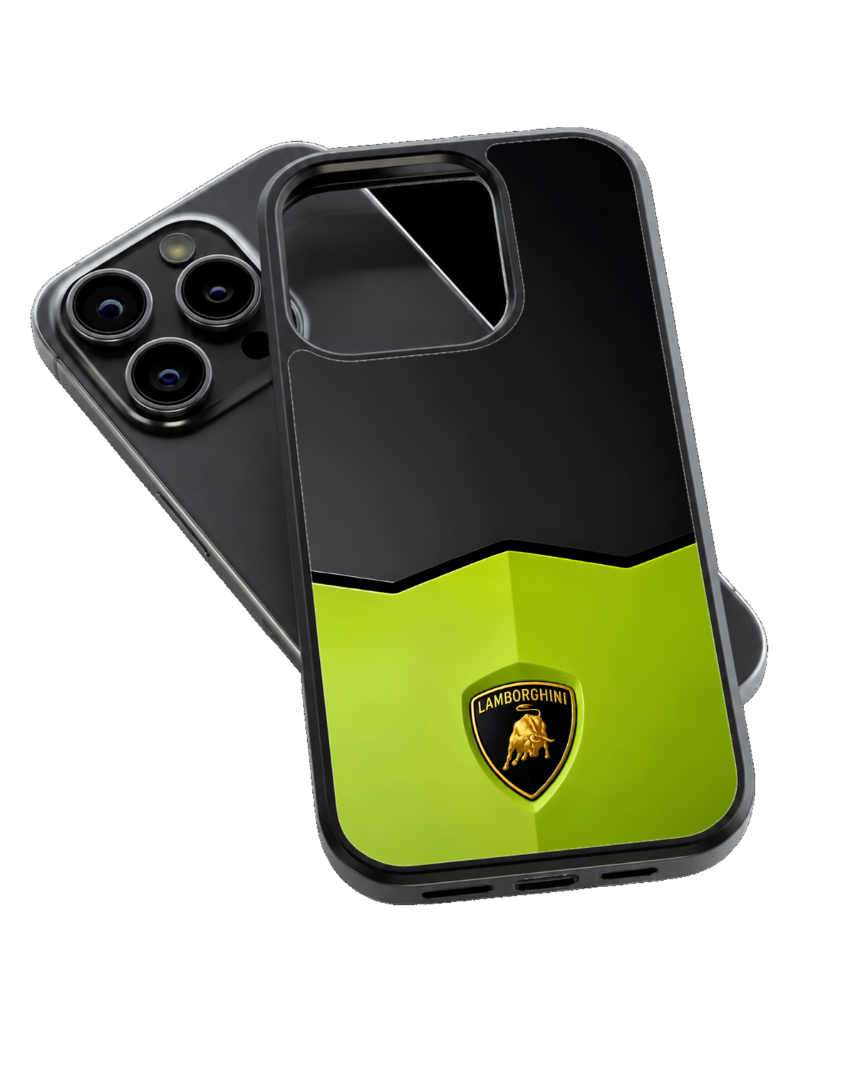 Lamborghini Black & Lime Green Luxury Supercar Premium Glass Covr