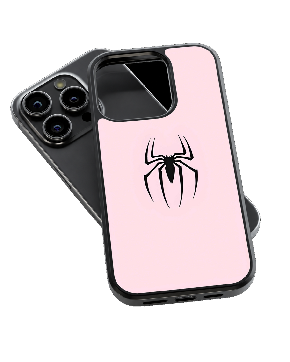 Spider Girl – Minimalist Spider Premium Glass Phone Covr