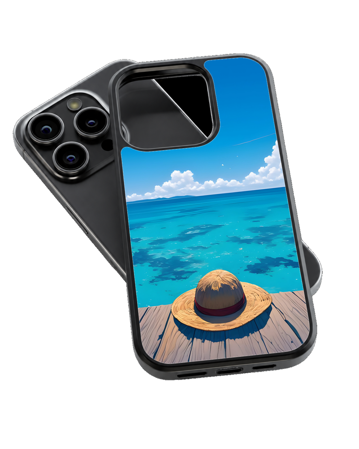 Monkey D Luffy Hat Theme Glass Phone Covr