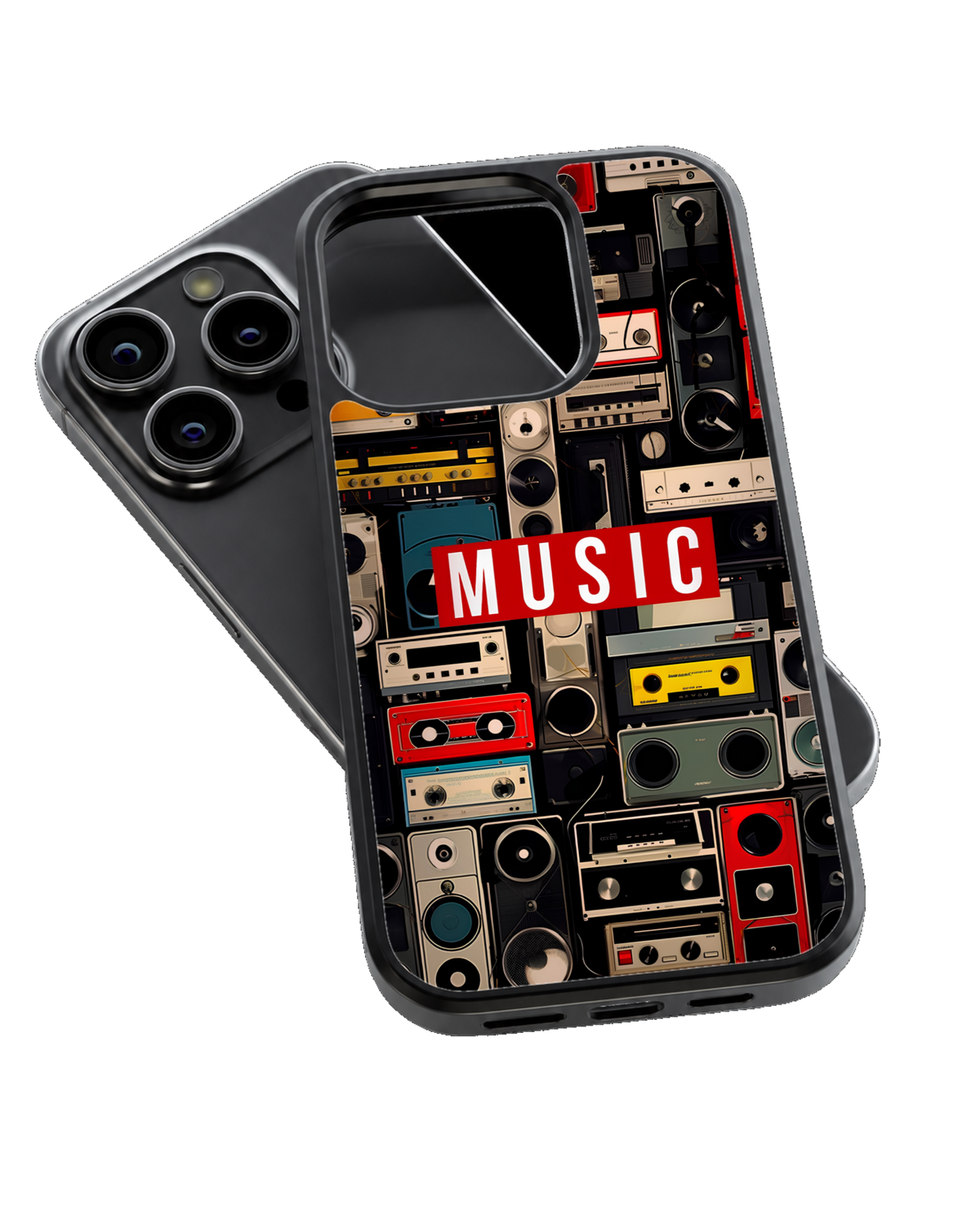 Retro Music Aesthetic Glass Phone Covr