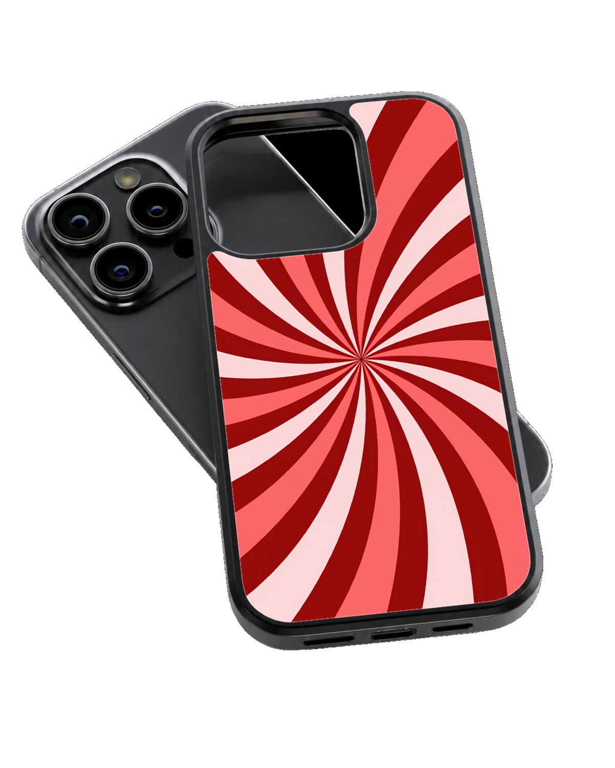 Red & Pink Swirl Aesthetic Premium Glass Covr