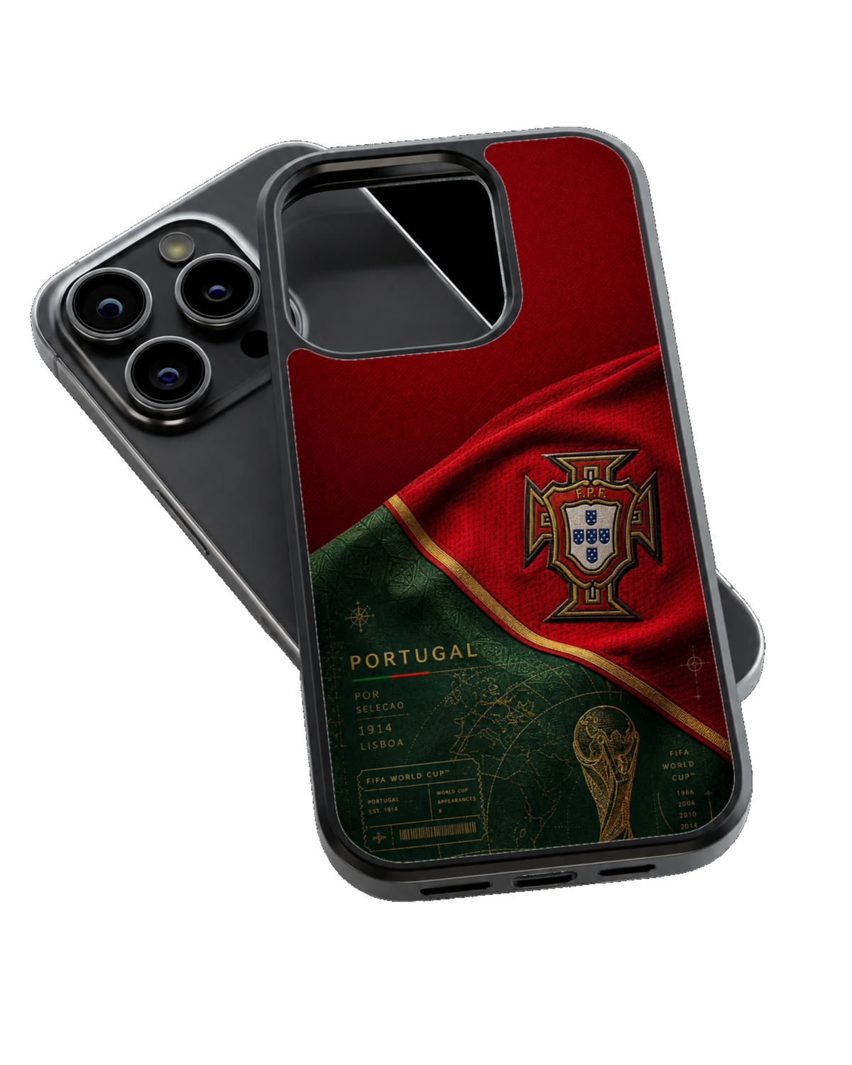 Portugal Football National Team Red & Green Heritage Premium Glass Covr