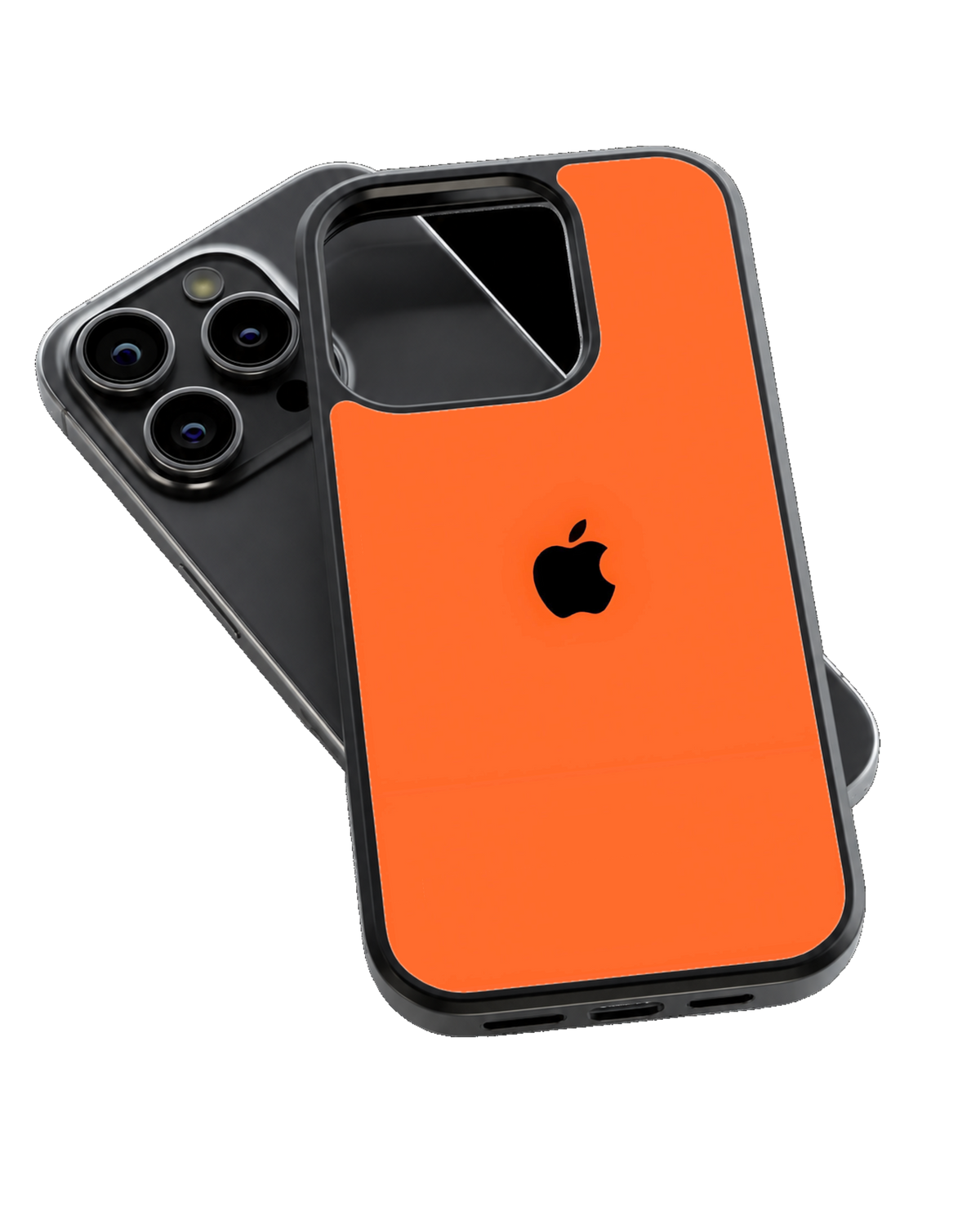 Orange Bite โ Minimalist Orange Premium Glass Phone Covr