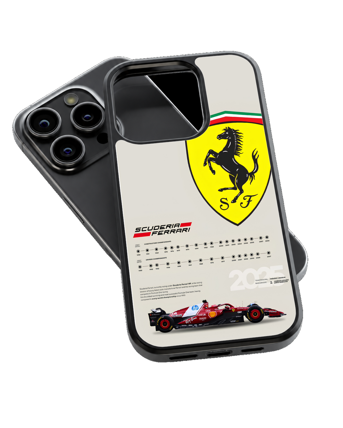Ferrari Racing Car Aesthetic Premium Glass Phone Covr