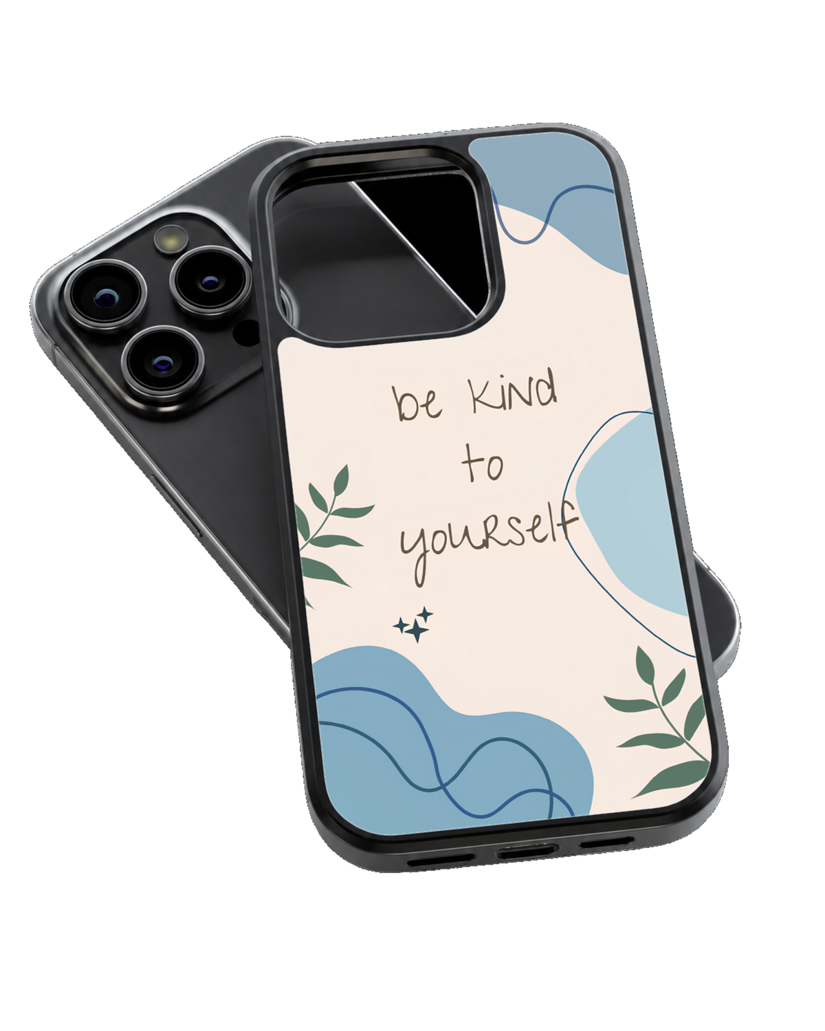 Be Kind To Yourself Minimalist Aesthetic Premium Glass Covr
