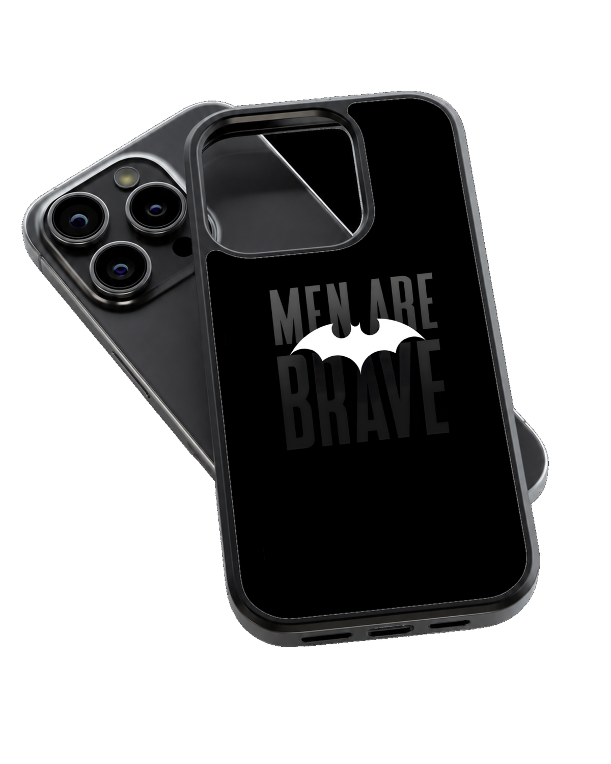 Batman Men Are Brave Minimalist Aesthetic Glass Phone Covr