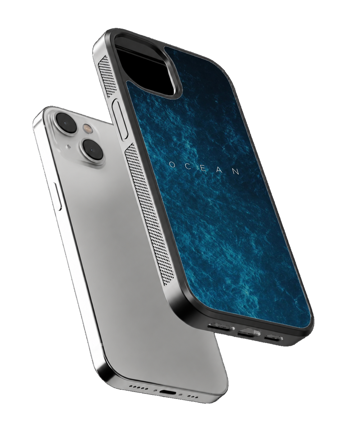 Deep Blue Ocean Waves Minimalist Aesthetic Premium Glass Covr
