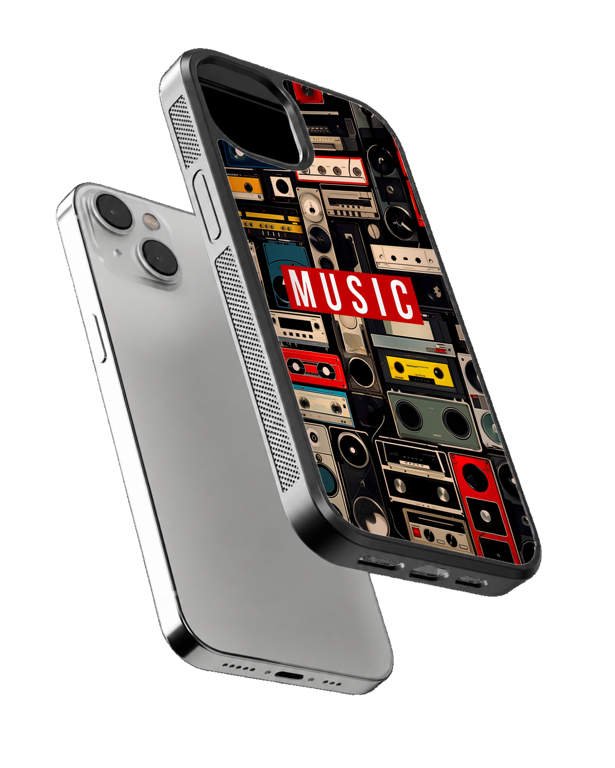 Retro Music Aesthetic Glass Phone Covr