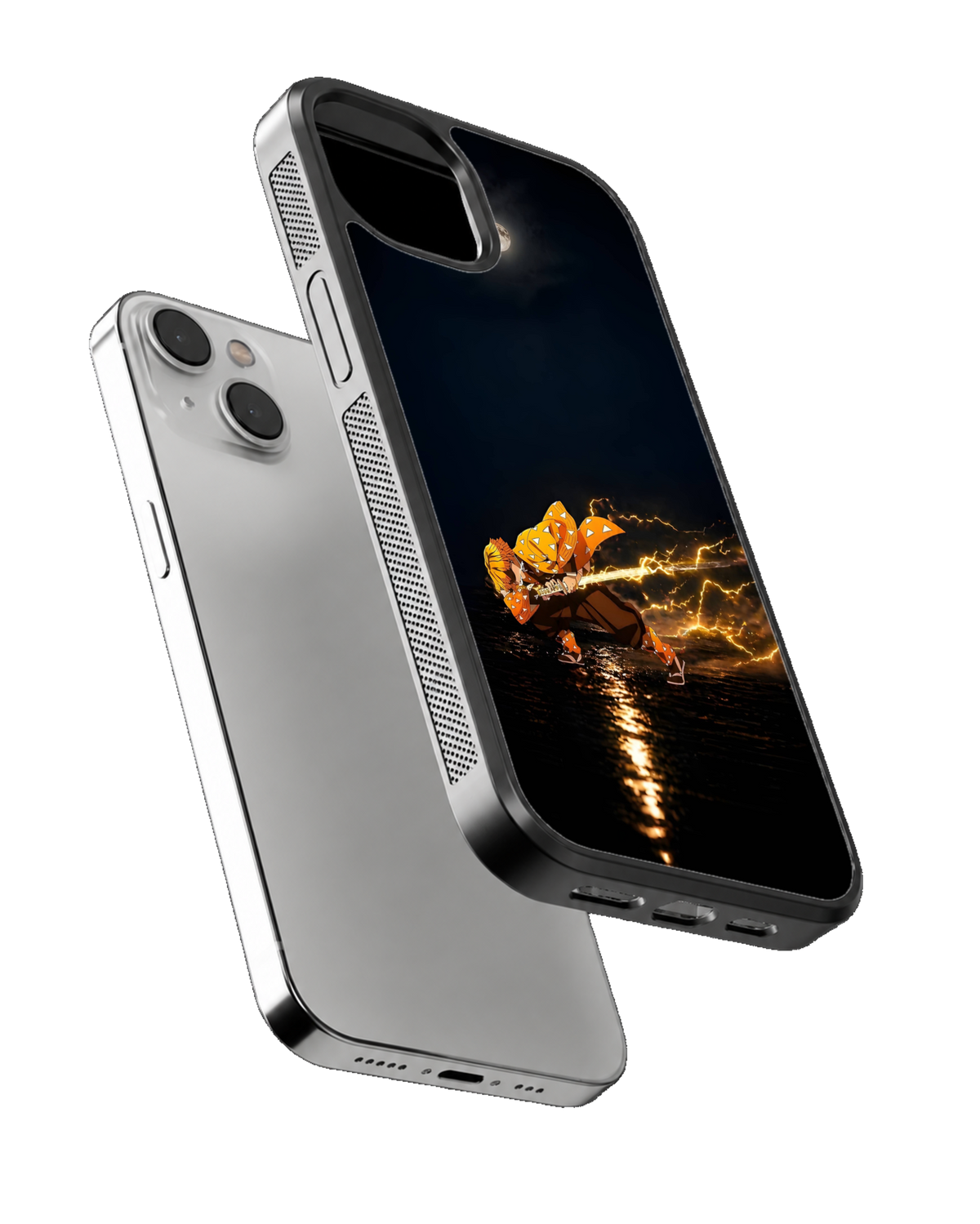 Demon Slayer Zenitsu Theme Glass Phone Covr