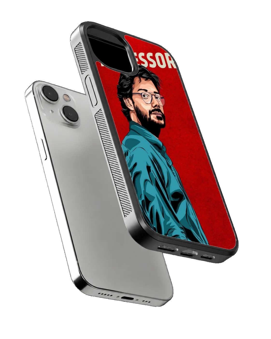 Money Heist Professor Portrait Premium Glass Phone Covr