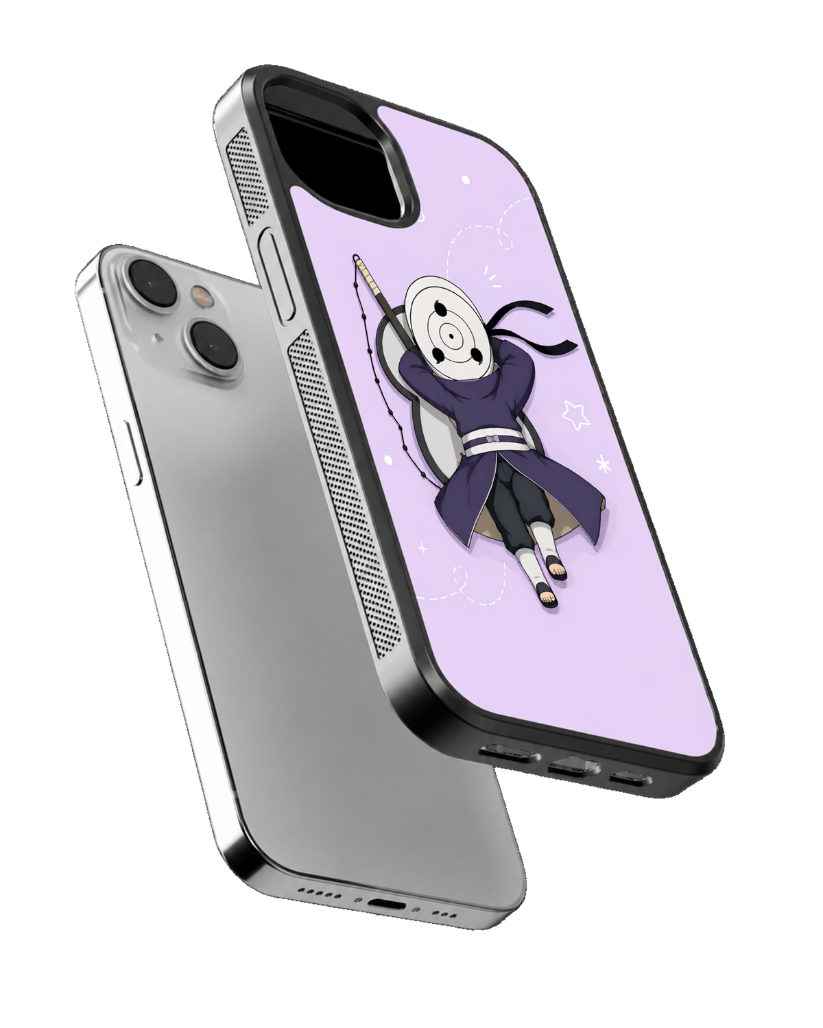Chibi Obito Uchiha Kawaii Purple Anime Premium Glass Covr