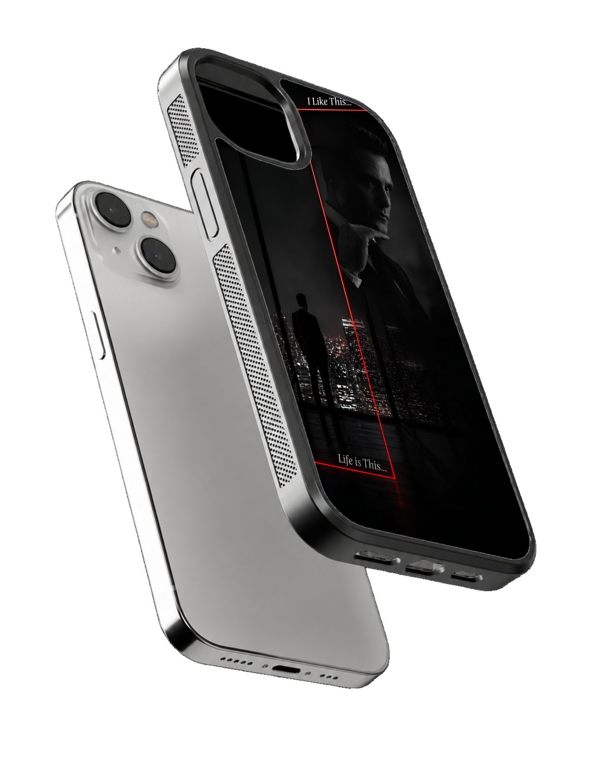 Harvey Specter Suits Black Red Cinematic Aesthetic Premium Glass Covr