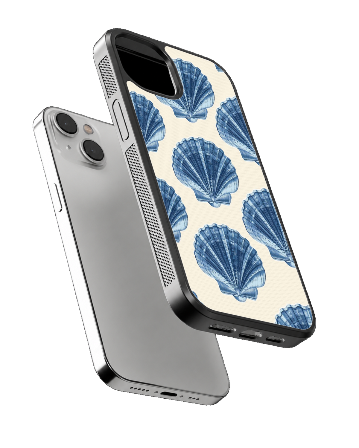 Blue Seashell Coastal Aesthetic Beach Premium Glass Covr