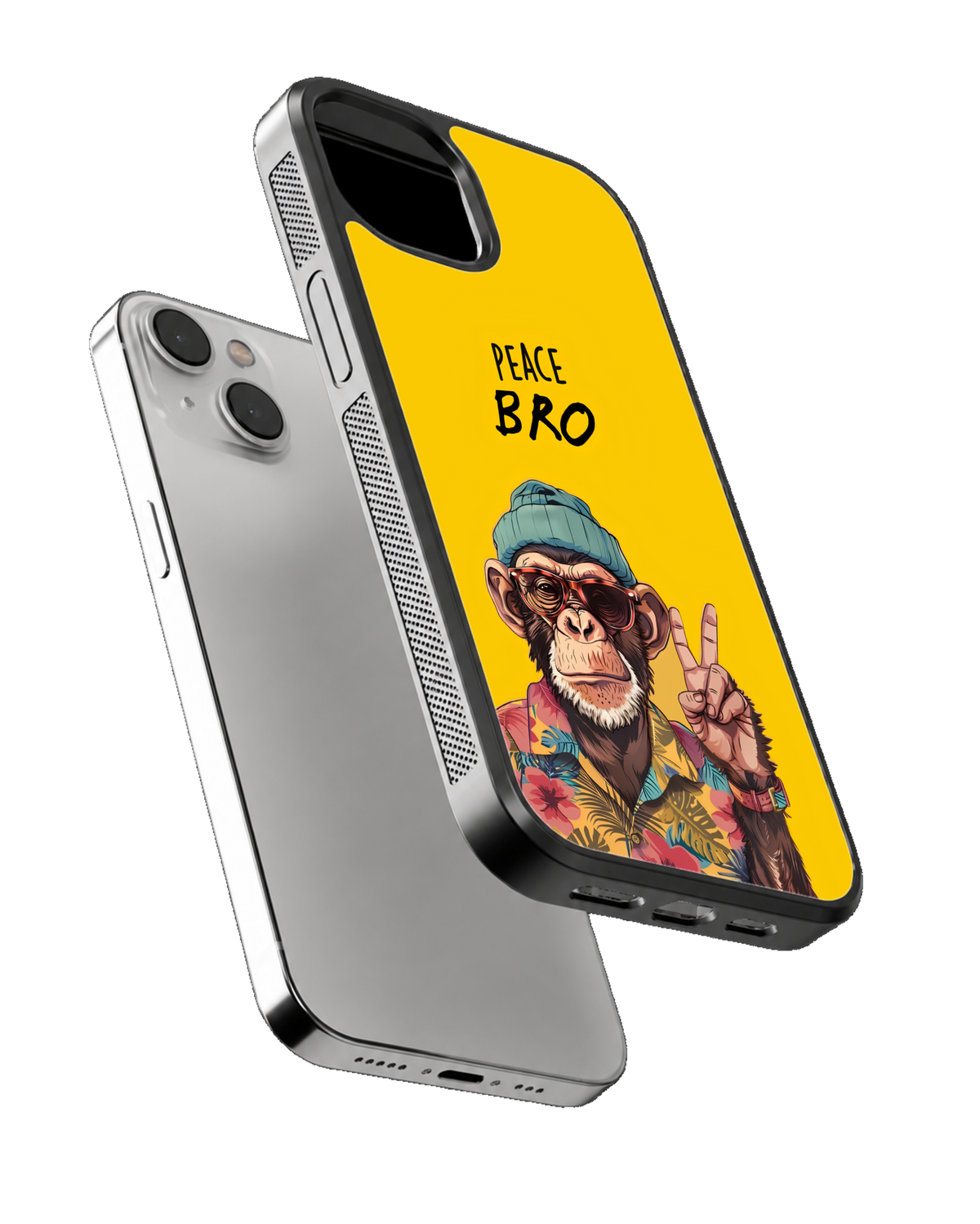 Peace Bro Monkey Aesthetic Glass Phone Covr