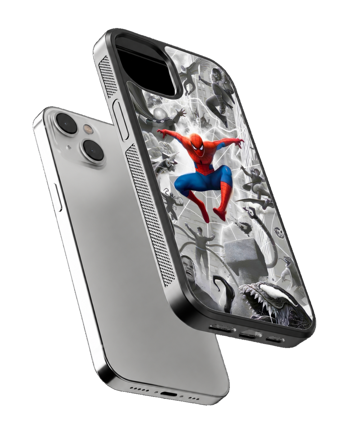 Spider-Man & Venom Aesthetic Glass Phone Covr