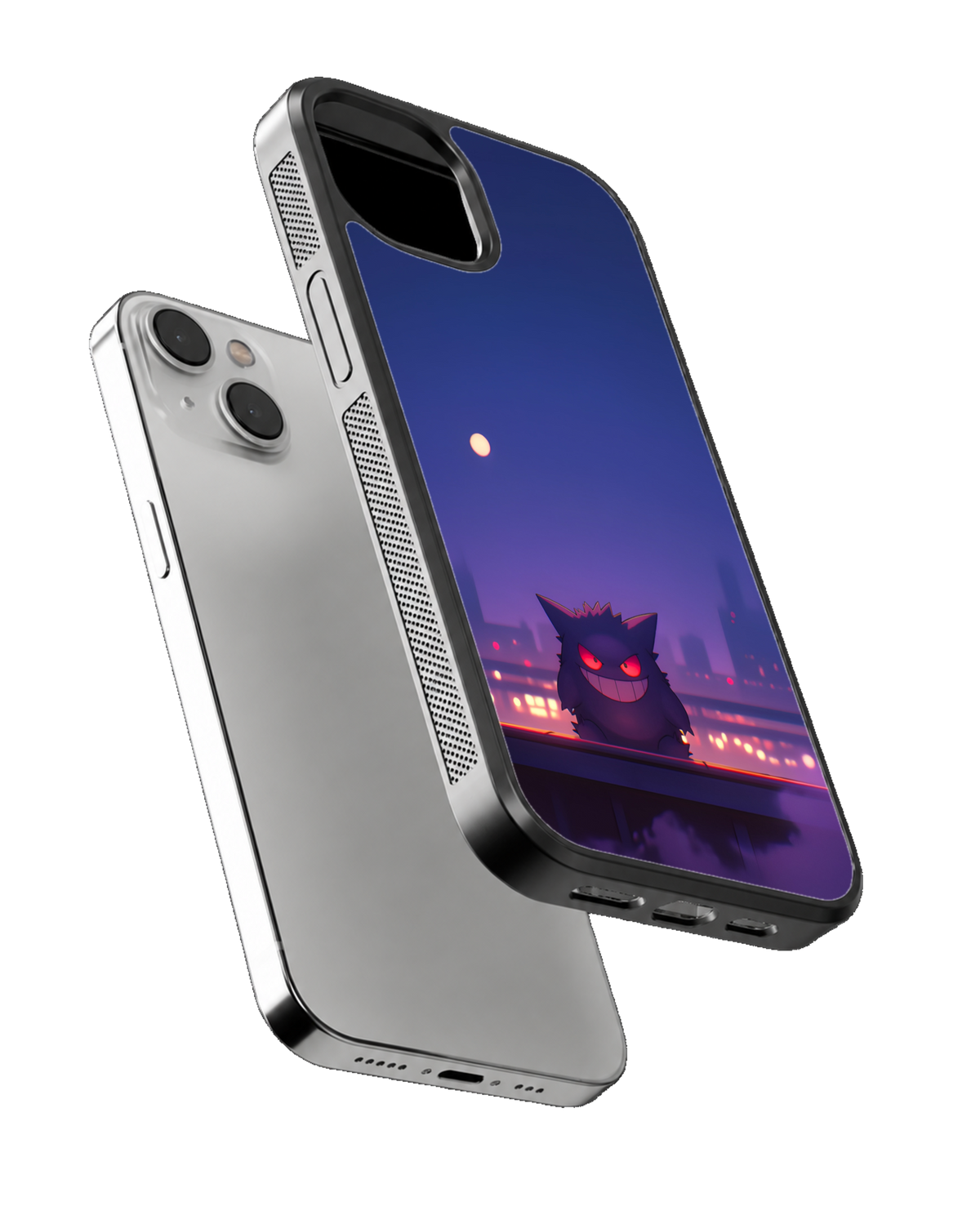 Gengar Night Theme Glass Phone Covr
