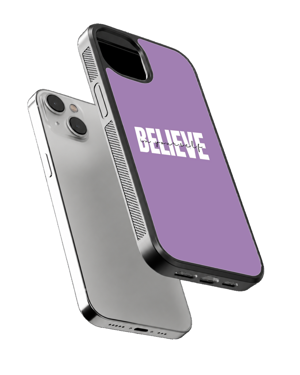 Believe In Yourself Purple Motivational Quote Premium Glass Covr