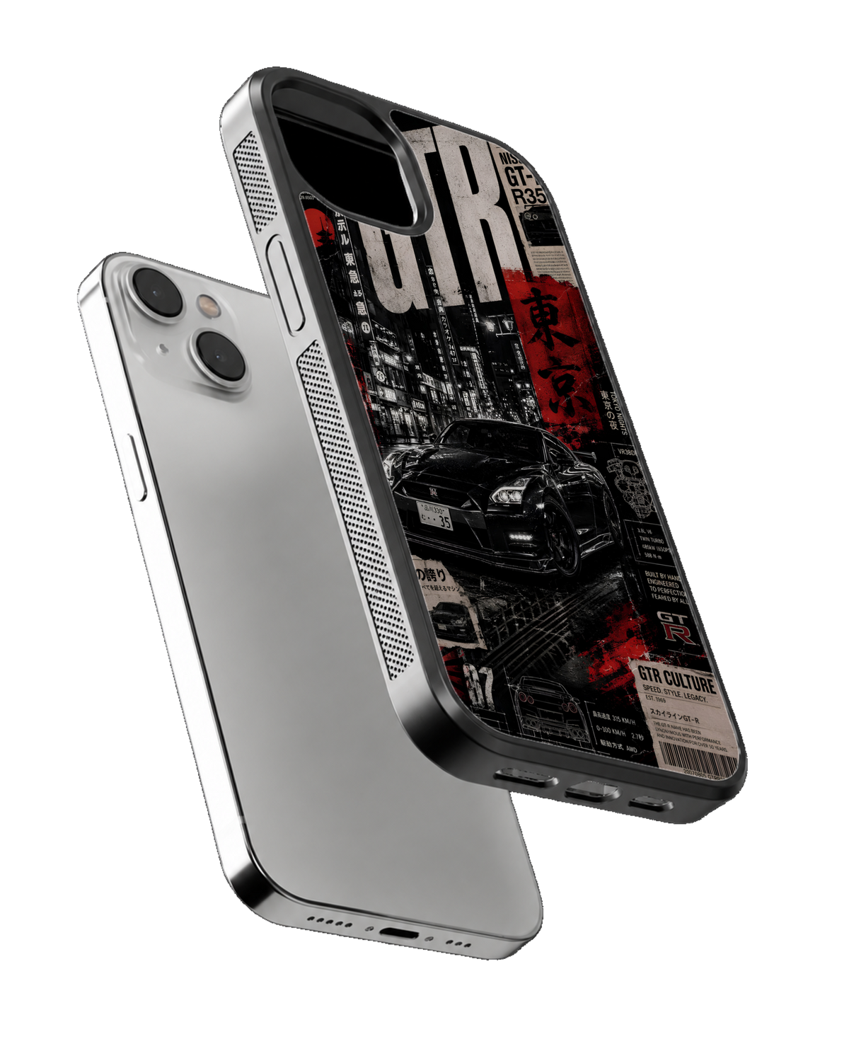 Nissan GT-R R35 Tokyo JDM Street Racing Premium Glass Phone Covr