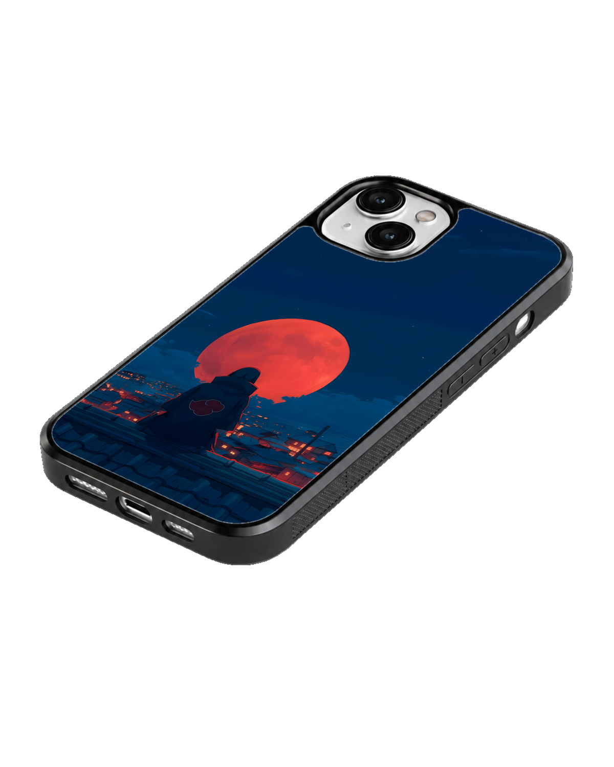 Itachi Uchicha Moon Theme Glass Phone Covr