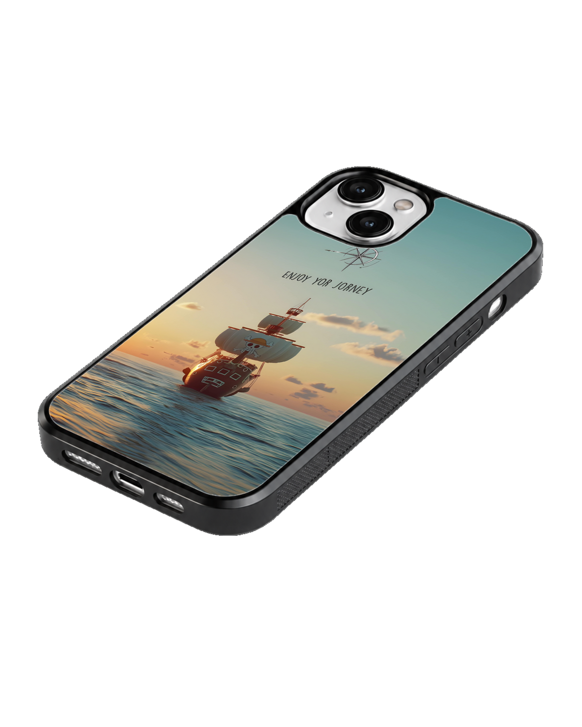 One Piece Pirate Ship Theme Glass Phone Covr