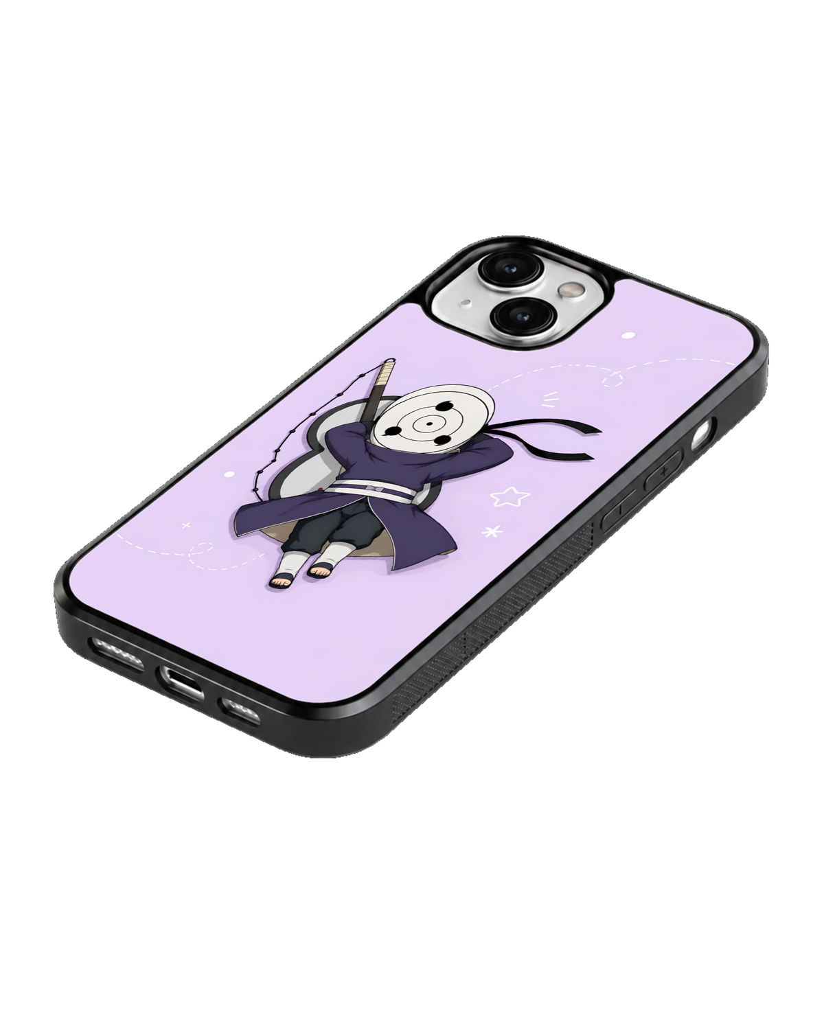 Chibi Obito Uchiha Kawaii Purple Anime Premium Glass Covr