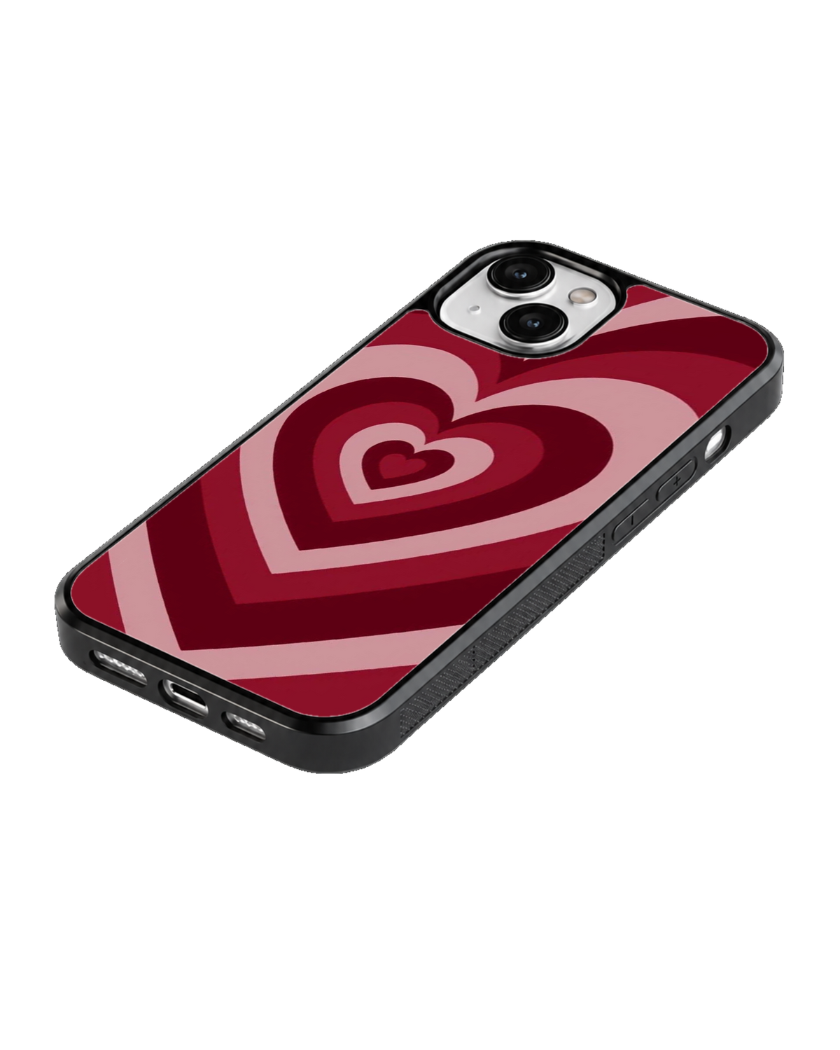 Red & Pink Layered Heart Pattern Coquette Aesthetic Premium Glass Covr