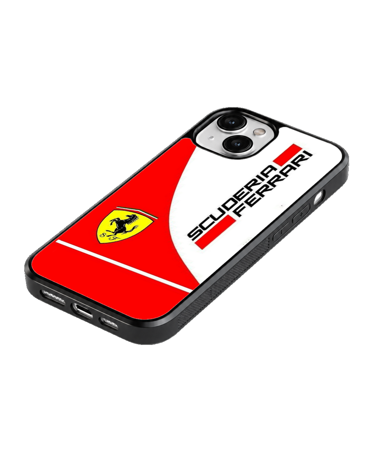 Scuderia Ferrari Racing Red & White Motorsport Premium Glass Covr