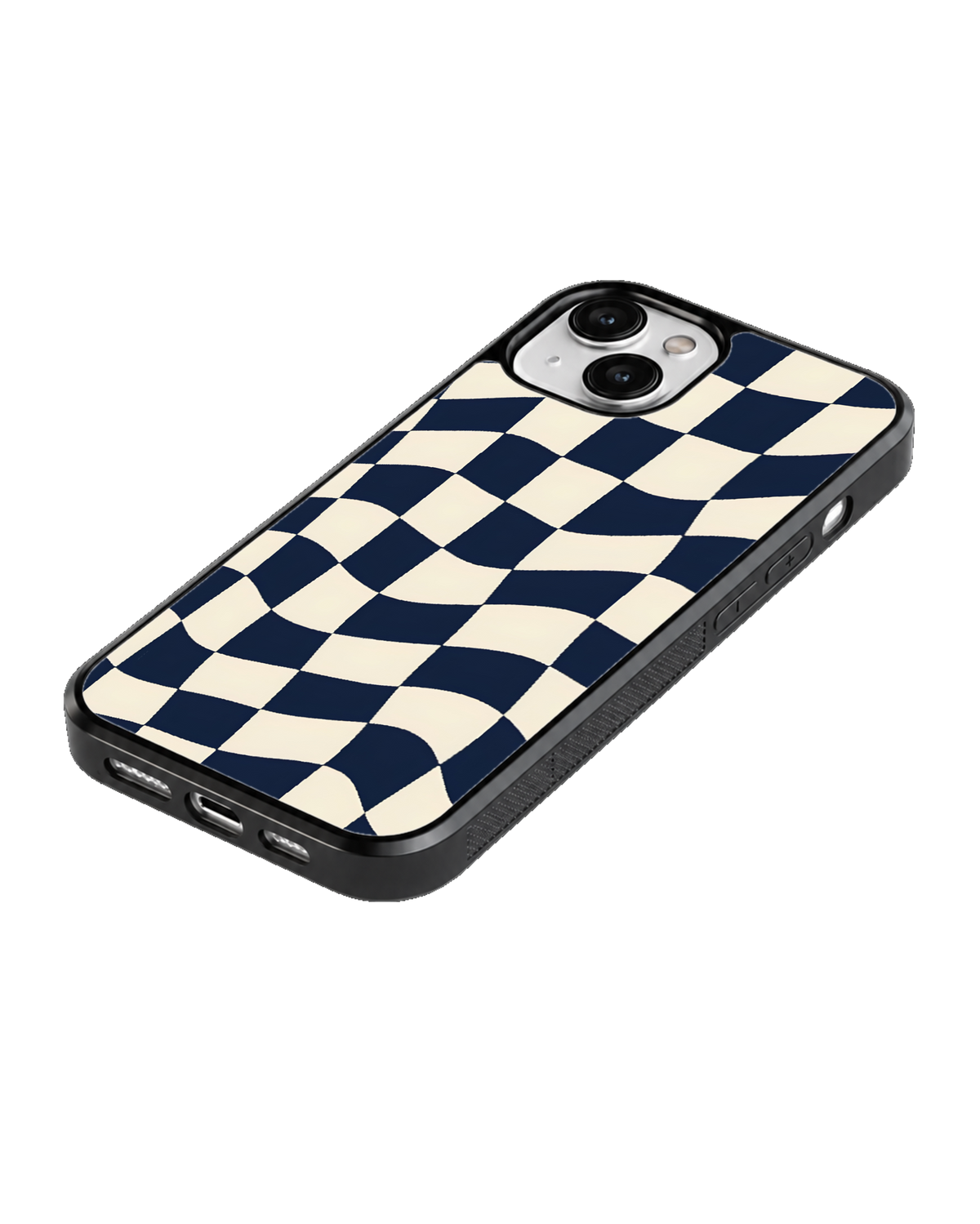 Wavy Checkerboard Premium Glass Covr