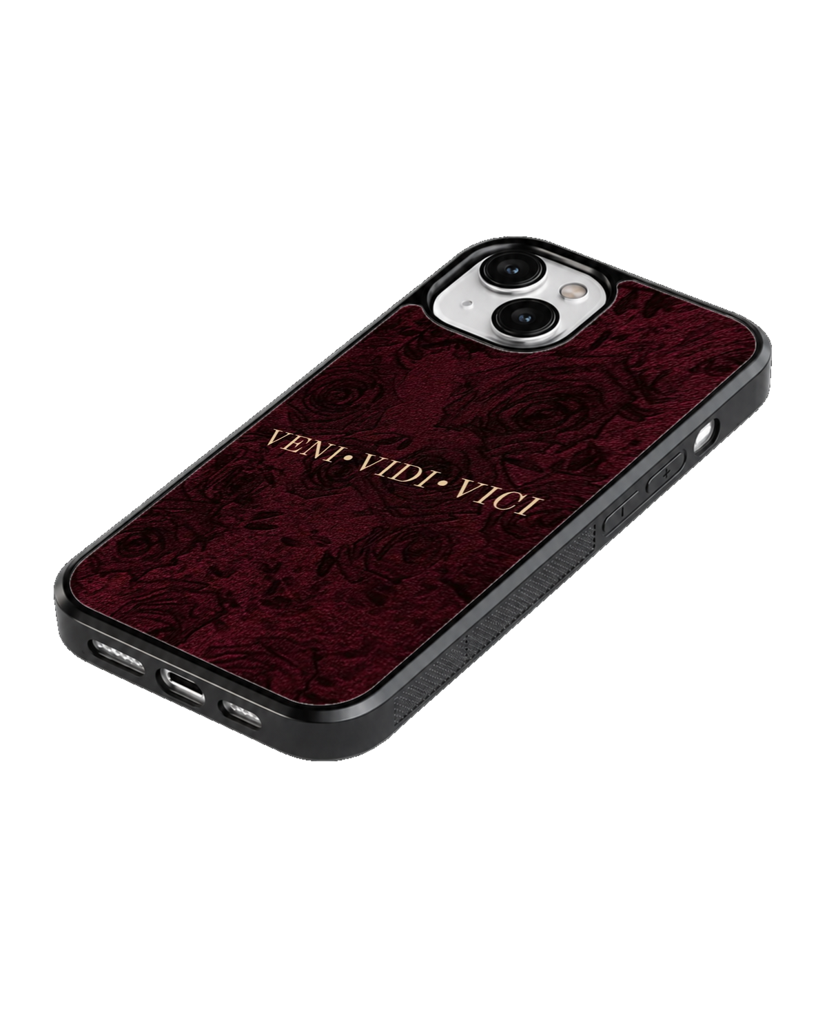 Veni Vidi Vici Burgundy Rose Gothic Aesthetic Premium Glass Covr