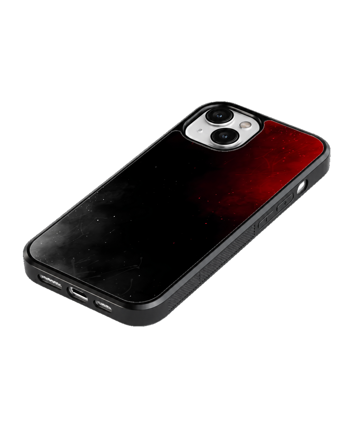 Red & Black Cosmic Smoke Premium Glass Phone Covr