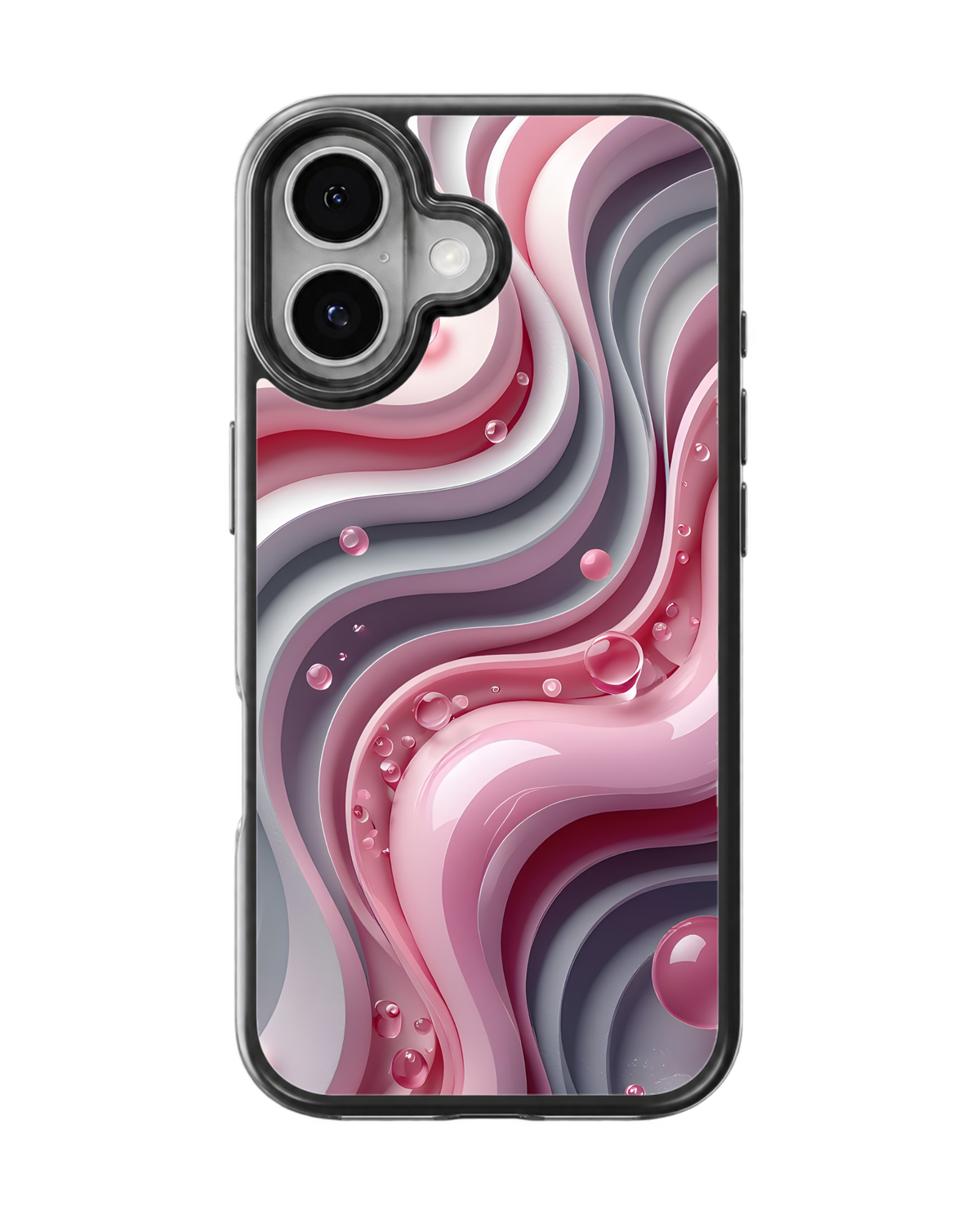 Pink Marble Wave Abstract Premium Glass Phone Covr