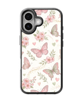 Butterfly Bloom โ Pink Butterfly Floral Premium Glass Phone Covr