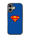Superman Classic Logo Blue Minimalist Superhero Premium Glass Covr